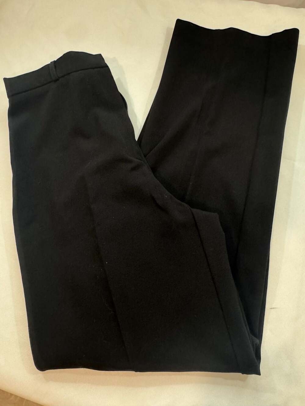 Black Stretch Flat Front Pull On Work Dress Pants Women’s Size 8